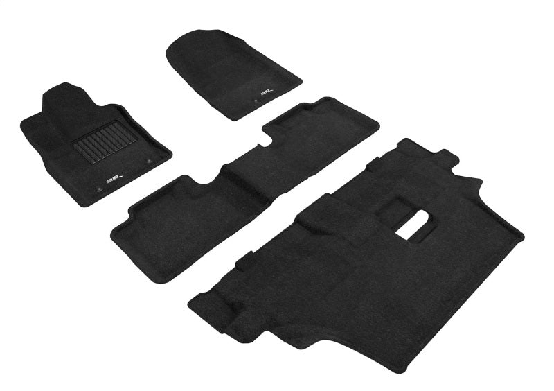 3D MAXpider 2012-2021 Dodge Durango 7-Seat Elegant 1st 2nd & 3rd Row Floormats - Black L1DG02504709