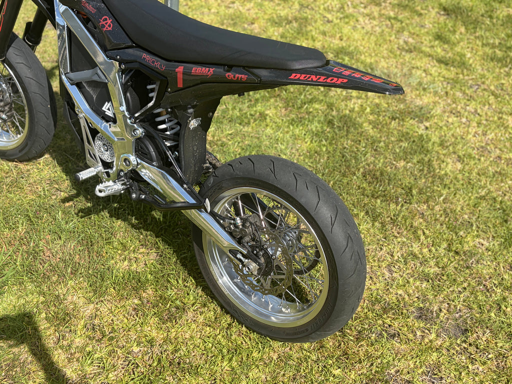 Surron Ultra Bee 17" Supermoto Wheelset - Black/Chrome Finish