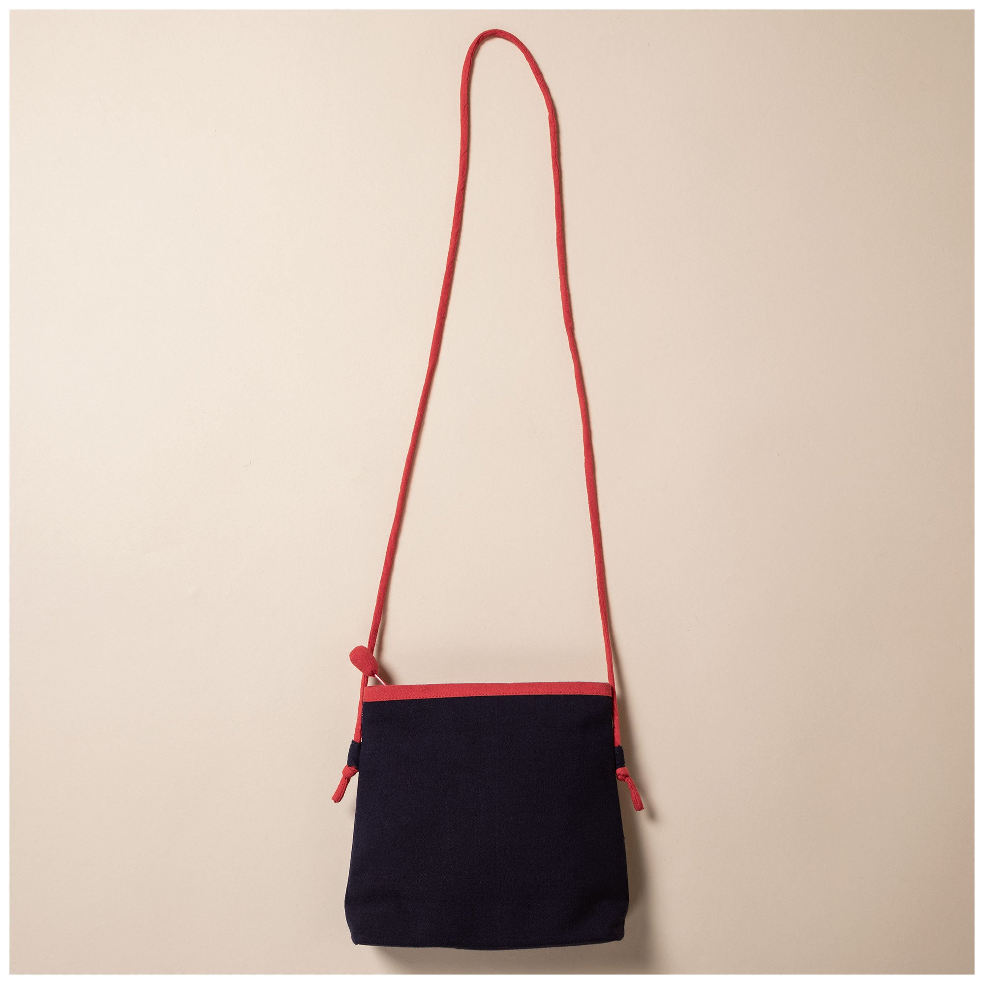 Hmong Batik Cotton Crossbody Bag with Hand Embroidered Accents
