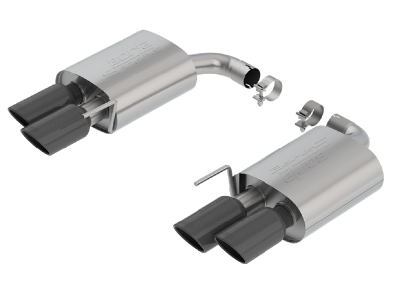 Borla 18-19 Ford Mustang GT 5.0L 2.5in S-Type Exhaust w/o Valves (Rear Section Only) - Black Chrome 11953BC