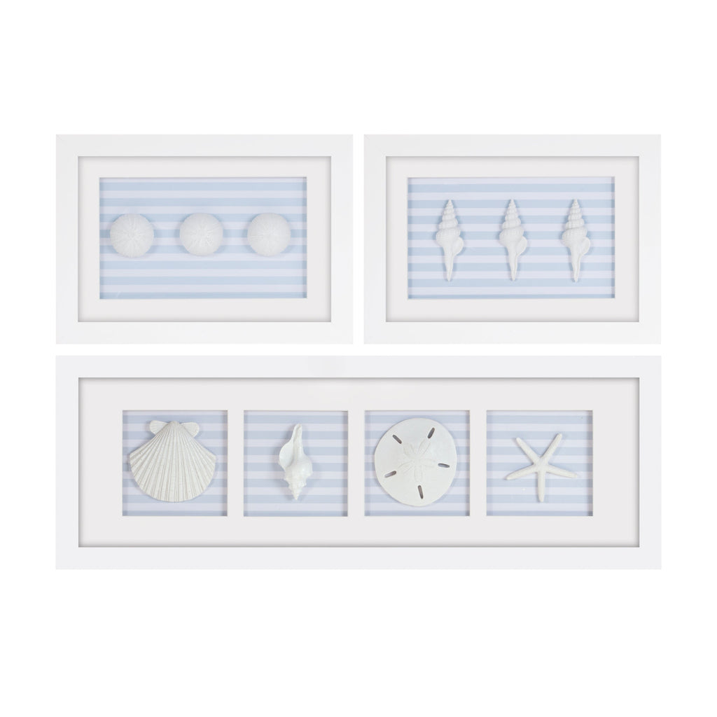 Framed Beach Wall Plaque (Set of 3)