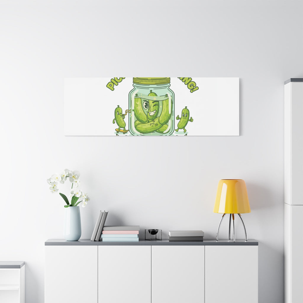 Pickle Everything! Matte Canvas | Brine Design, Pickle Lover Art