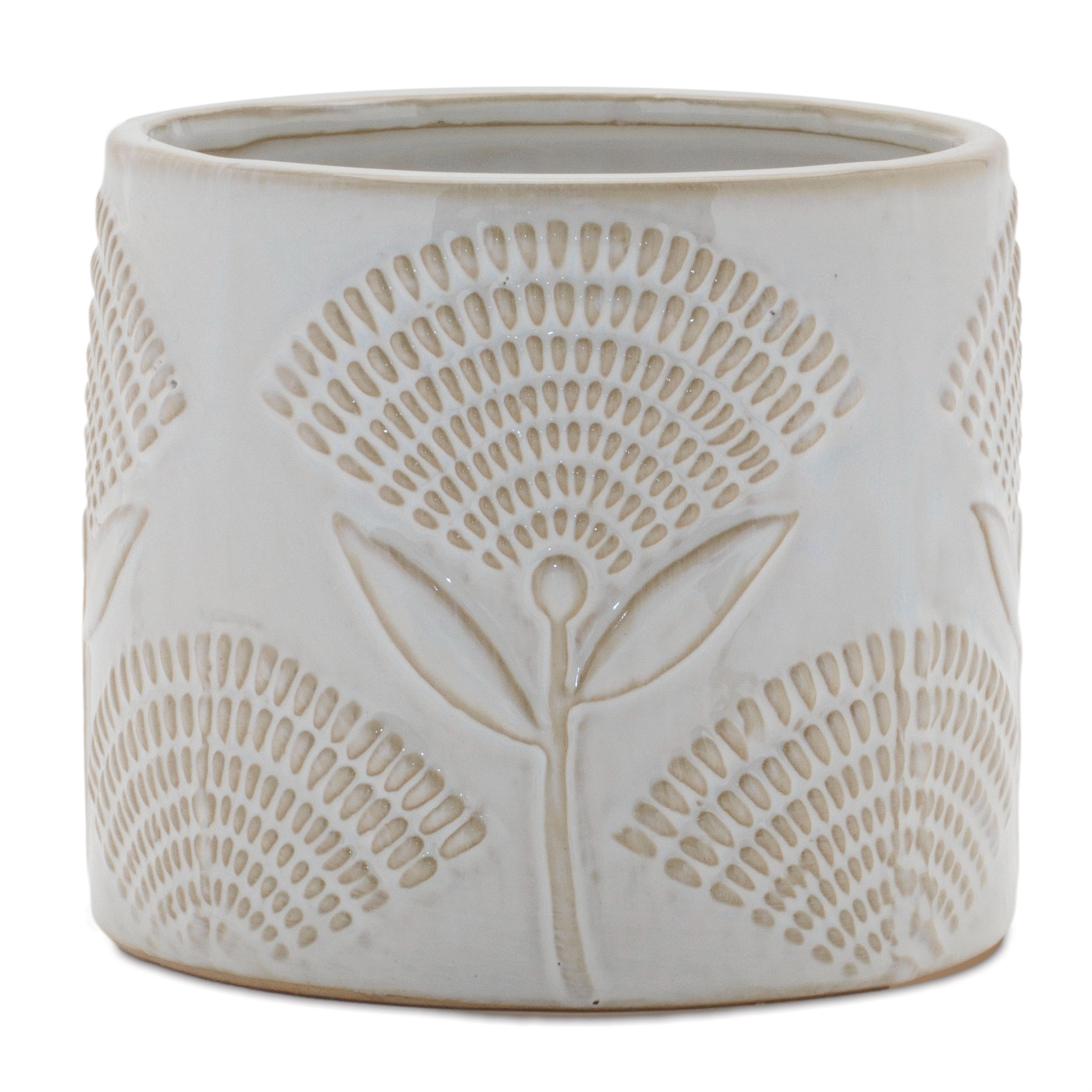 Porcelain Floral Patterned Planter (Set of 2)