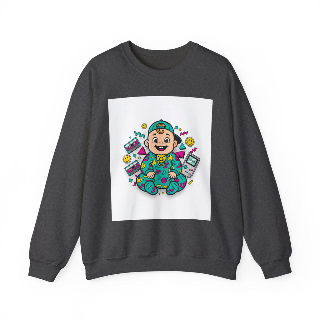 Retro Gamer Baby Crewneck Sweatshirt — Cute Arcade Controller Design