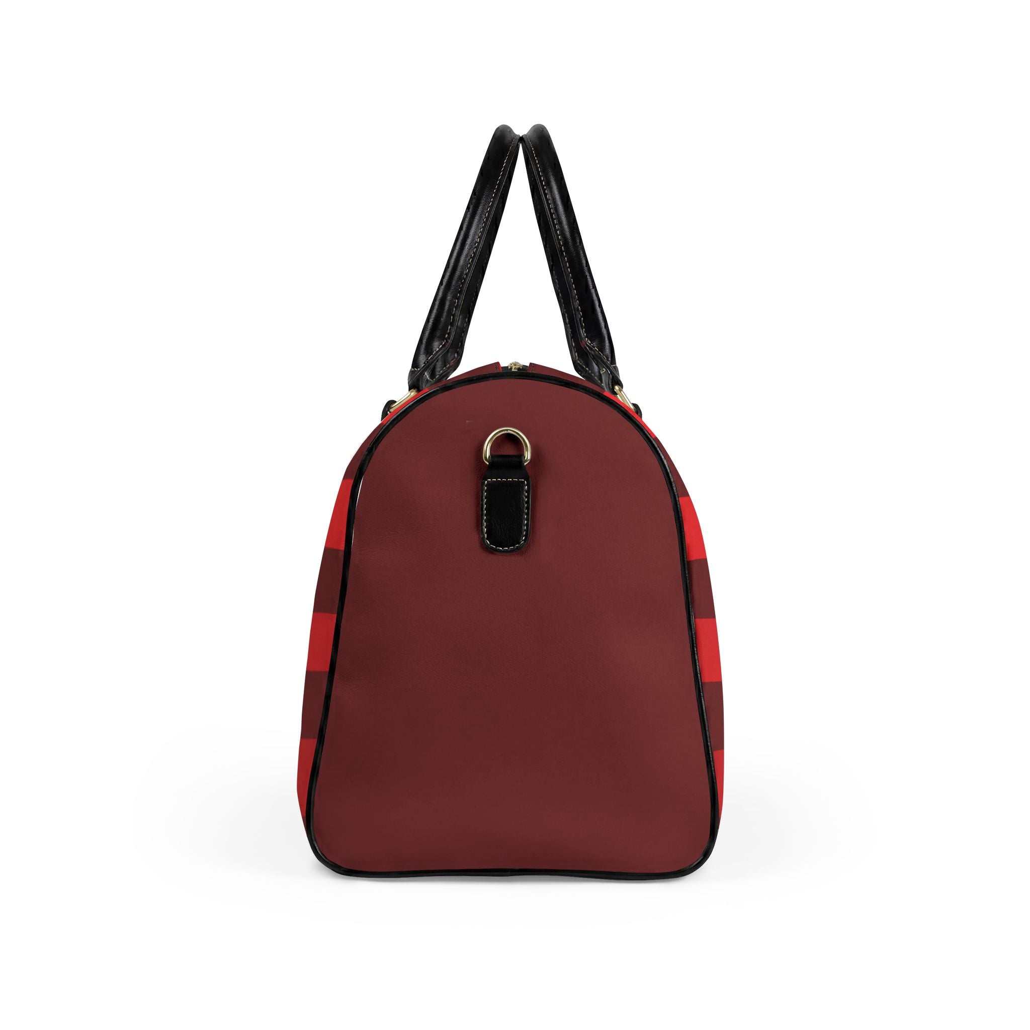AMOUR Red Striped Leather Travel Bag, Romantic Gift