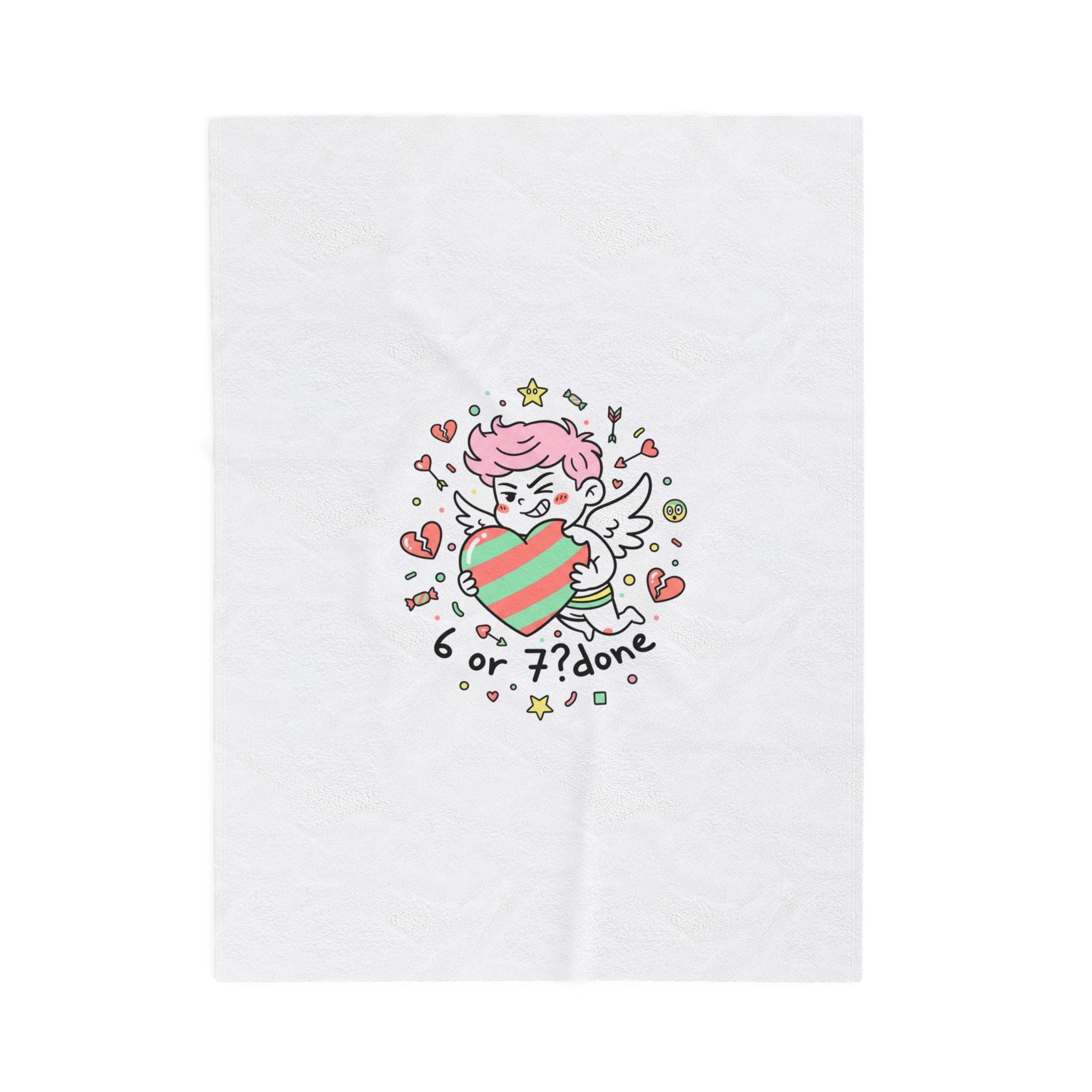 6 7 Weird Cupid Canvas | Viral Valentine's Wall Art | Funny Quirky Love