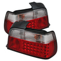 SPYDER BMW E36 3-Series 92-98 4Dr LED Tail Lights Red Clear ALT-YD-BE3692-4D-LED-RC 5000576