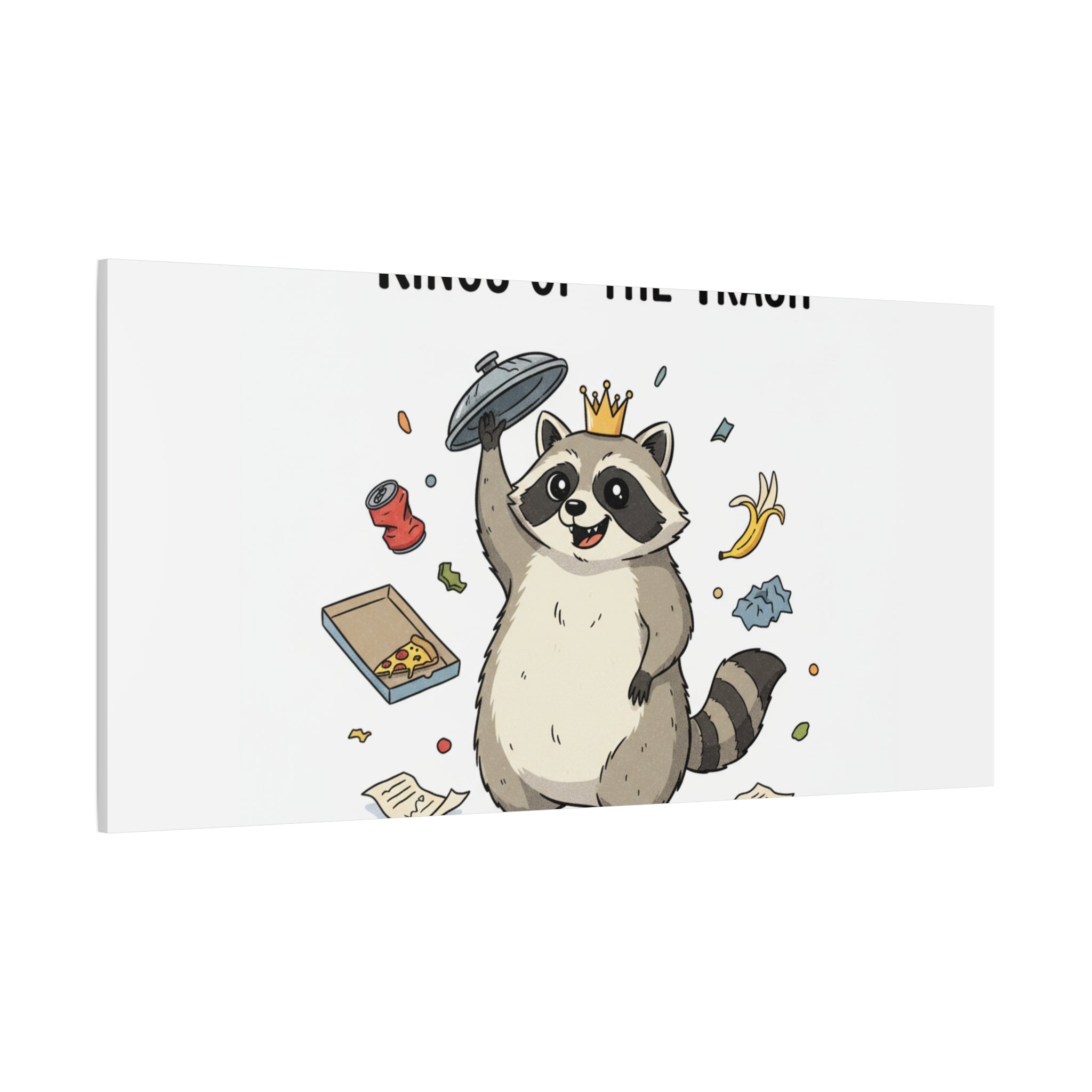 Kings of the Trash Canvas, Raccoon Doodle | Trash Panda, Goofy Critter Art