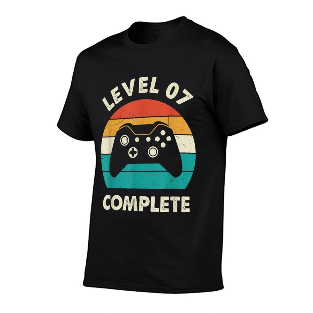 7th Wedding Anniversary For Couples Level 7 Complete  Ribbed Collar T-Shirt