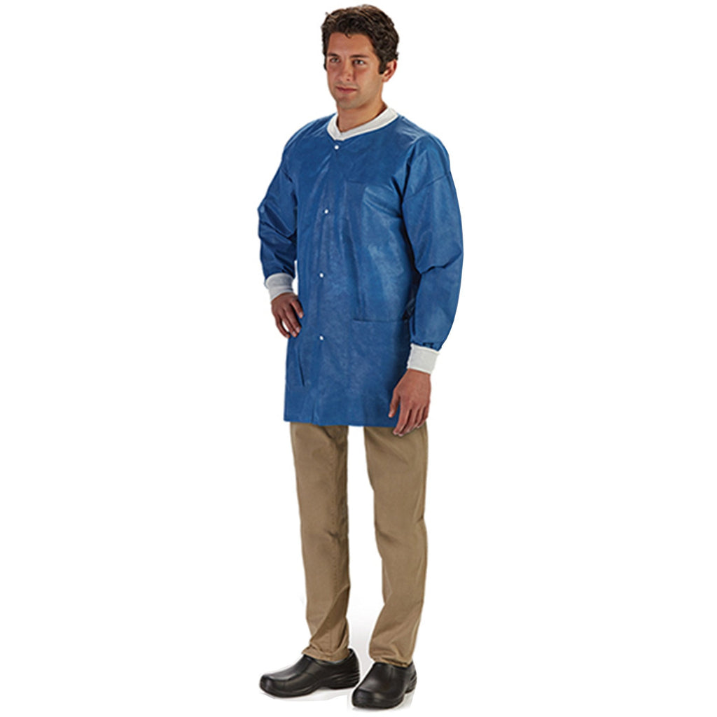 LabMates® Lab Jacket, Medium, Blue 85189