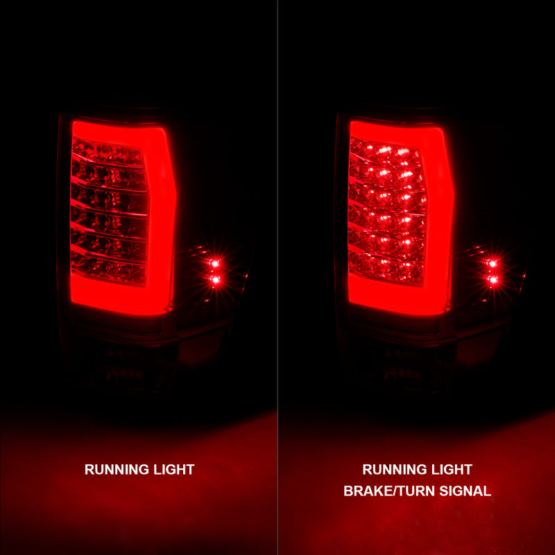 ANZO 04-15 Nissan Titan Full LED Tailights Chrome Housing Red/Clear Lens 311422