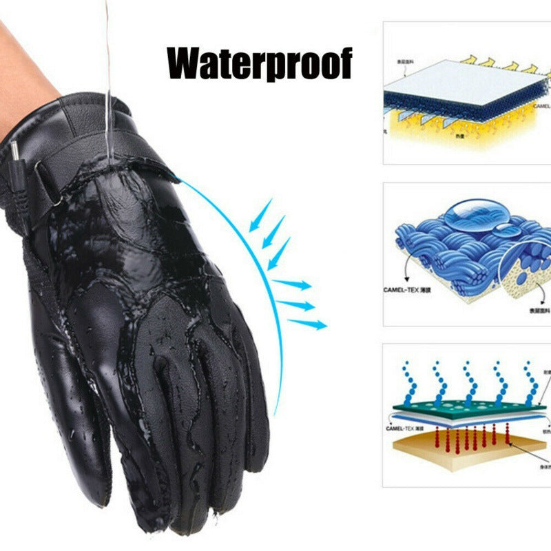 Power Bank Gloves With USB Heating Windproof And Cold-resistant