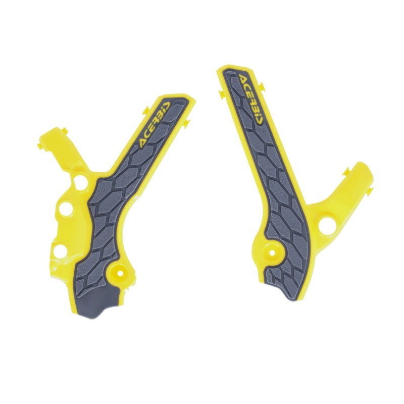 Acerbis 00+ Suzuki DRZ400E/S/SM Frame Guards- X-Grip - Gray/Yellow 2983341120