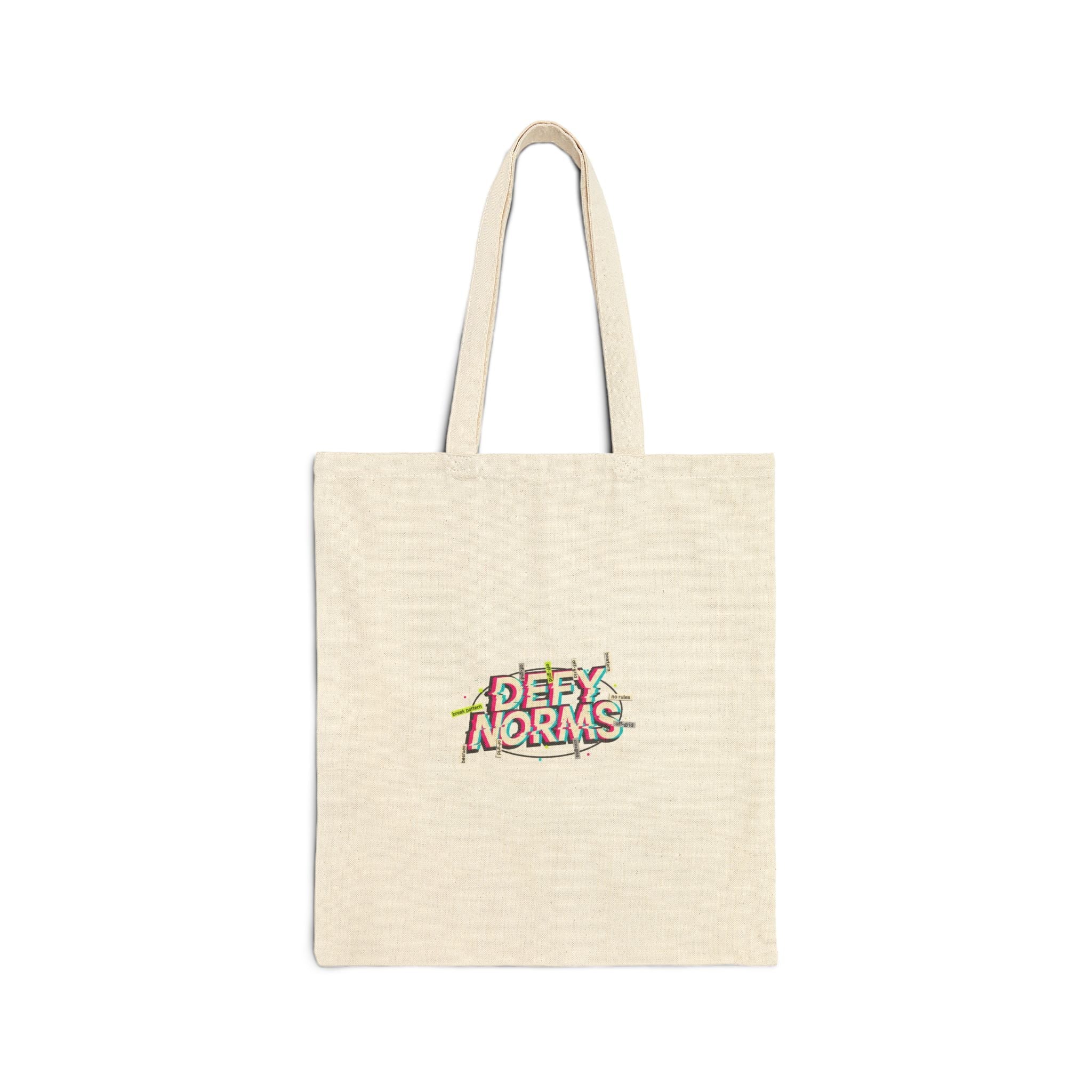 Defy Norms Tote | Anti-Aesthetic, Glitch Font, Brutalist Typography