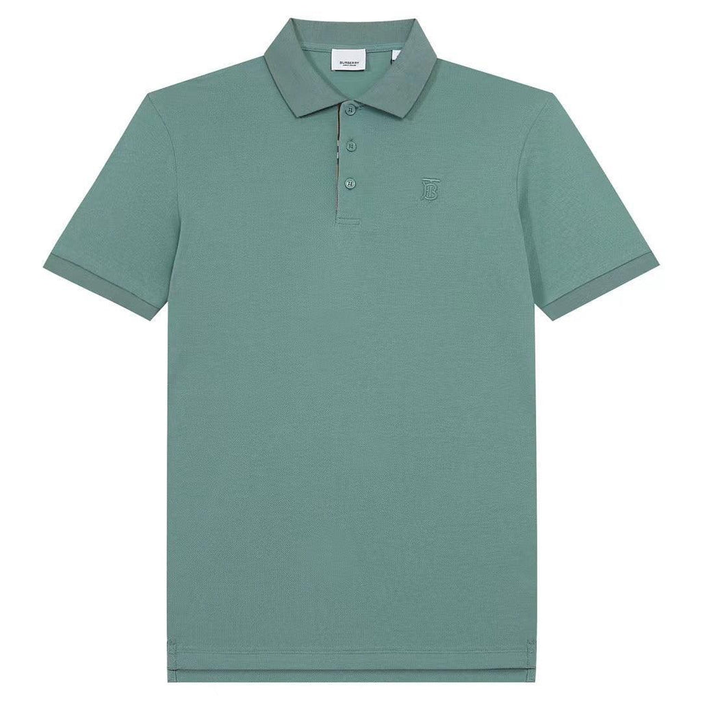 Burberry Light Green T-Shirt With Collar
