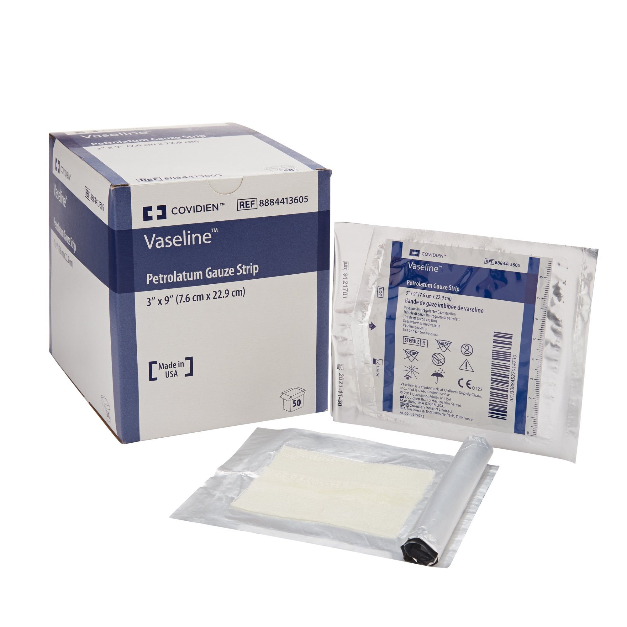 Vaseline™ Petrolatum Impregnated Dressing, 3 x 9 Inch 8884413605