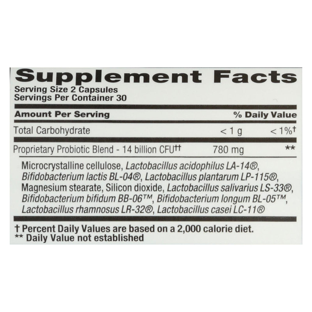 Nutrition Now PB8 Probiotic Acidophilus For Life - 500 mg, 60 Vegetarian Capsules