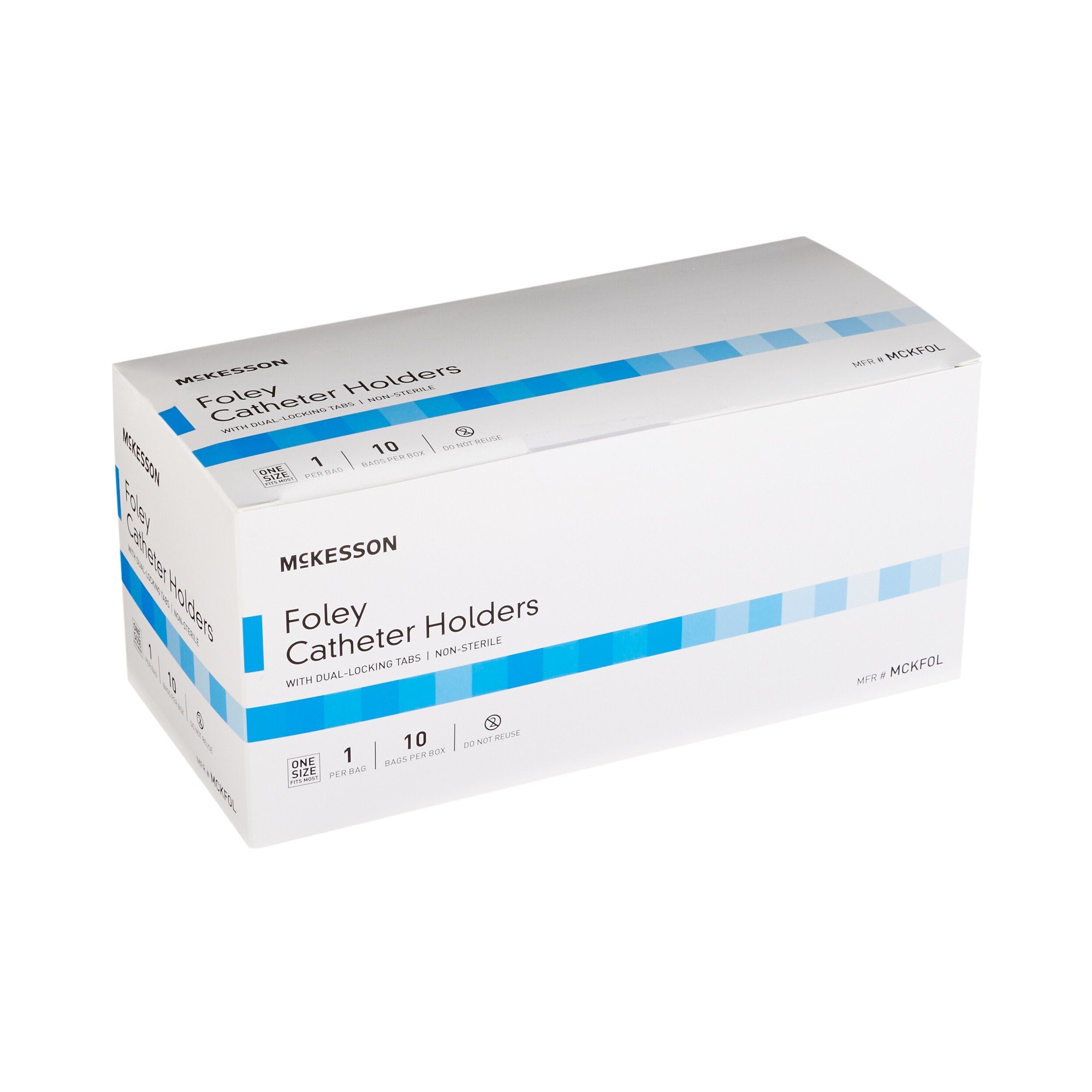 McKesson Foley Catheter Holder Leg Strap With Dual-Locking Tabs, 2 x 24 Inch MCKFOL