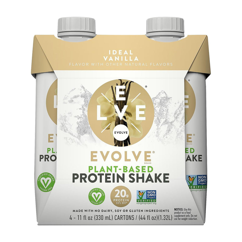 Evolve Ideal Vanilla Protein Shakes - Case of 3 (4/11 Oz Bottles)