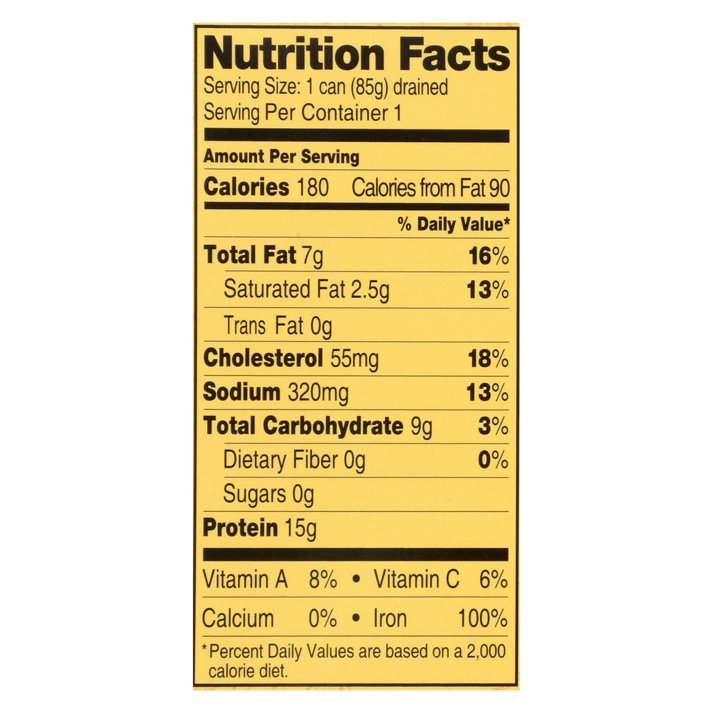 Reese Oysters Smoked Large - 3.7 oz, Case of 10