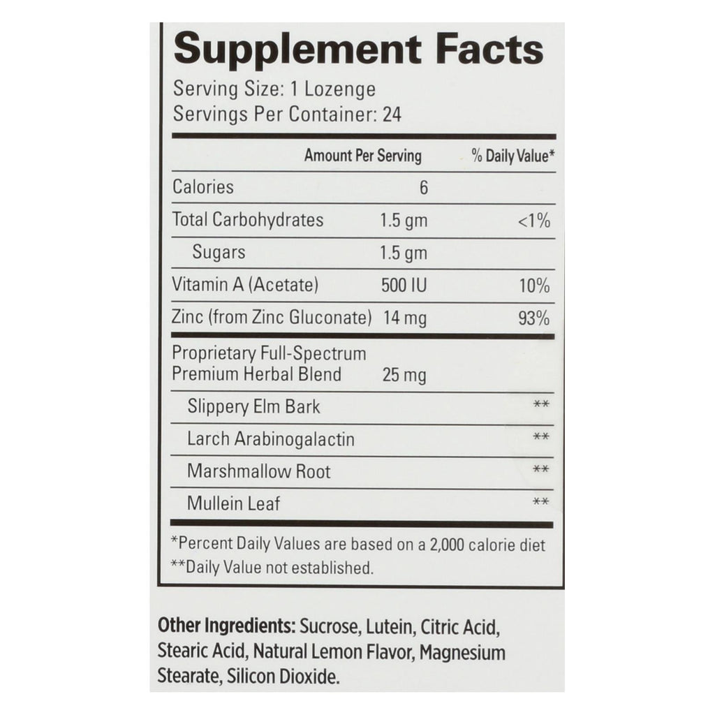 Quantum Therazinc Cold Season Plus Lozenges, Lemon, 14 Mg, 24 Ct