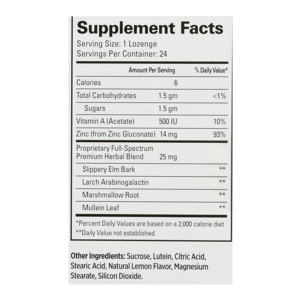 Quantum Therazinc Cold Season Plus Lozenges, Lemon, 14 Mg, 24 Ct