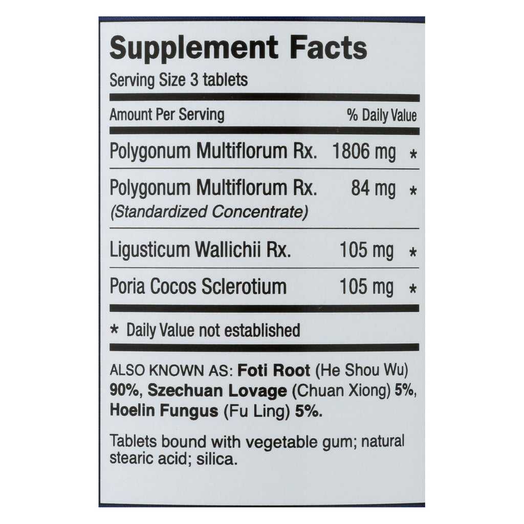 Dr. Shen's Shou Wu Youthful Hair Formula (200 Tablets - 700 mg)