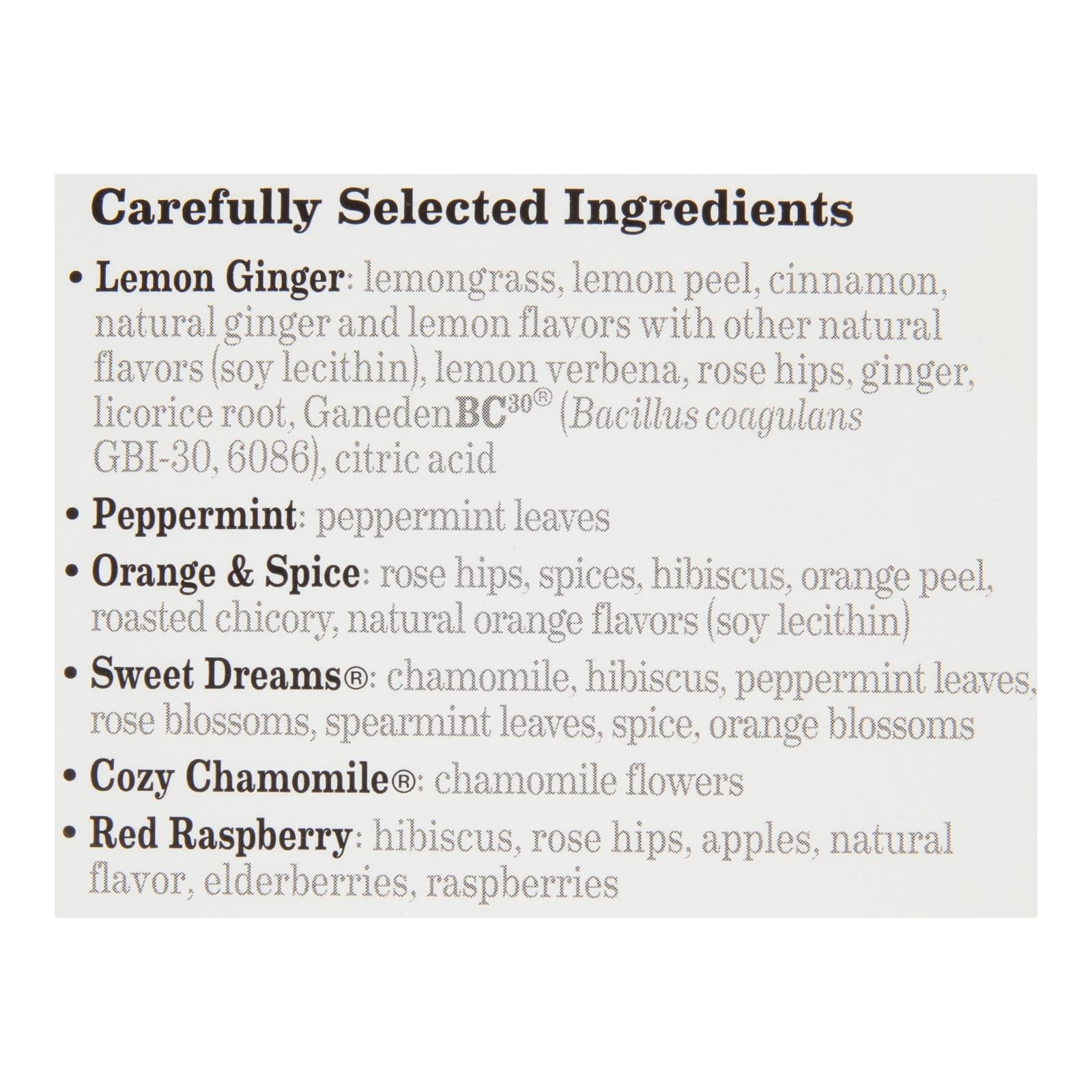Bigelow Assorted Herb Tea Variety Pack, 18 Bags, Case of 6