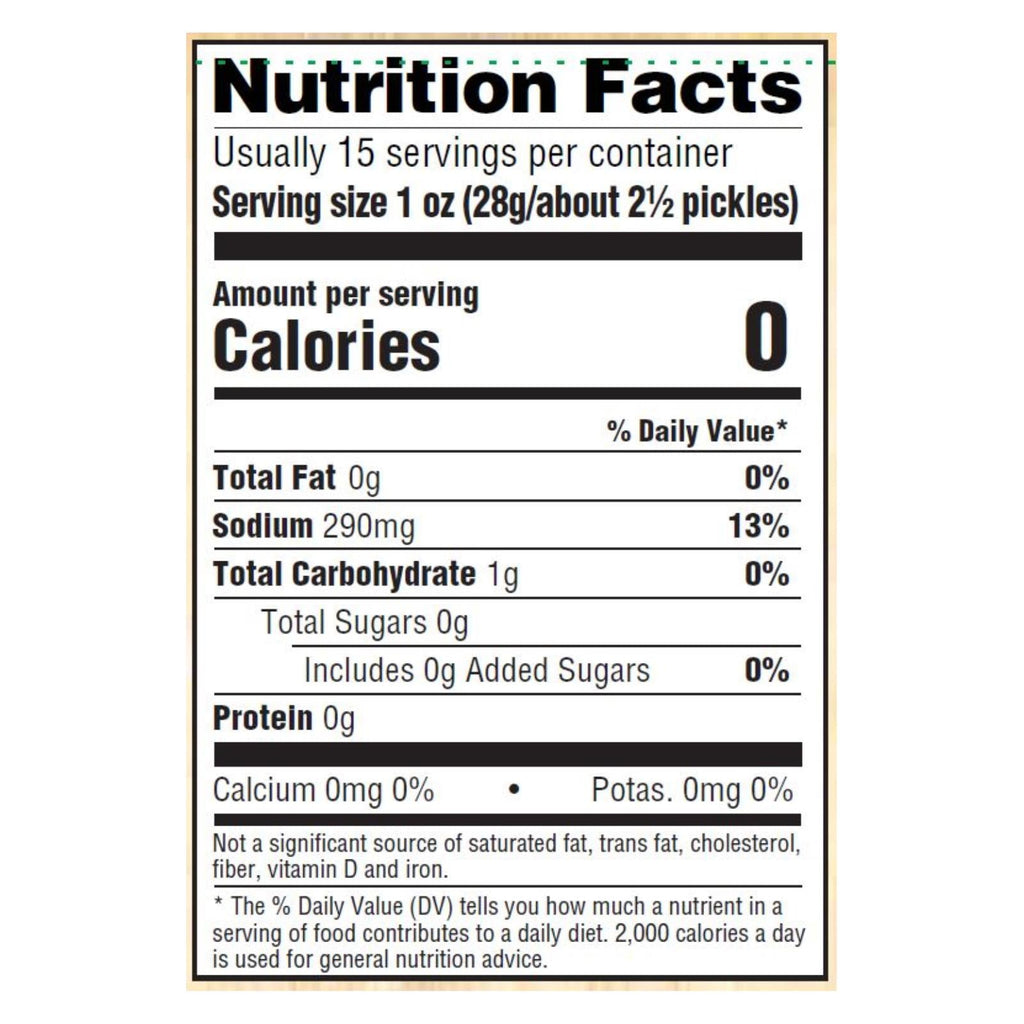 Woodstock Organic Kosher Baby Dill Pickles (Pack of 6 - 24 oz.)