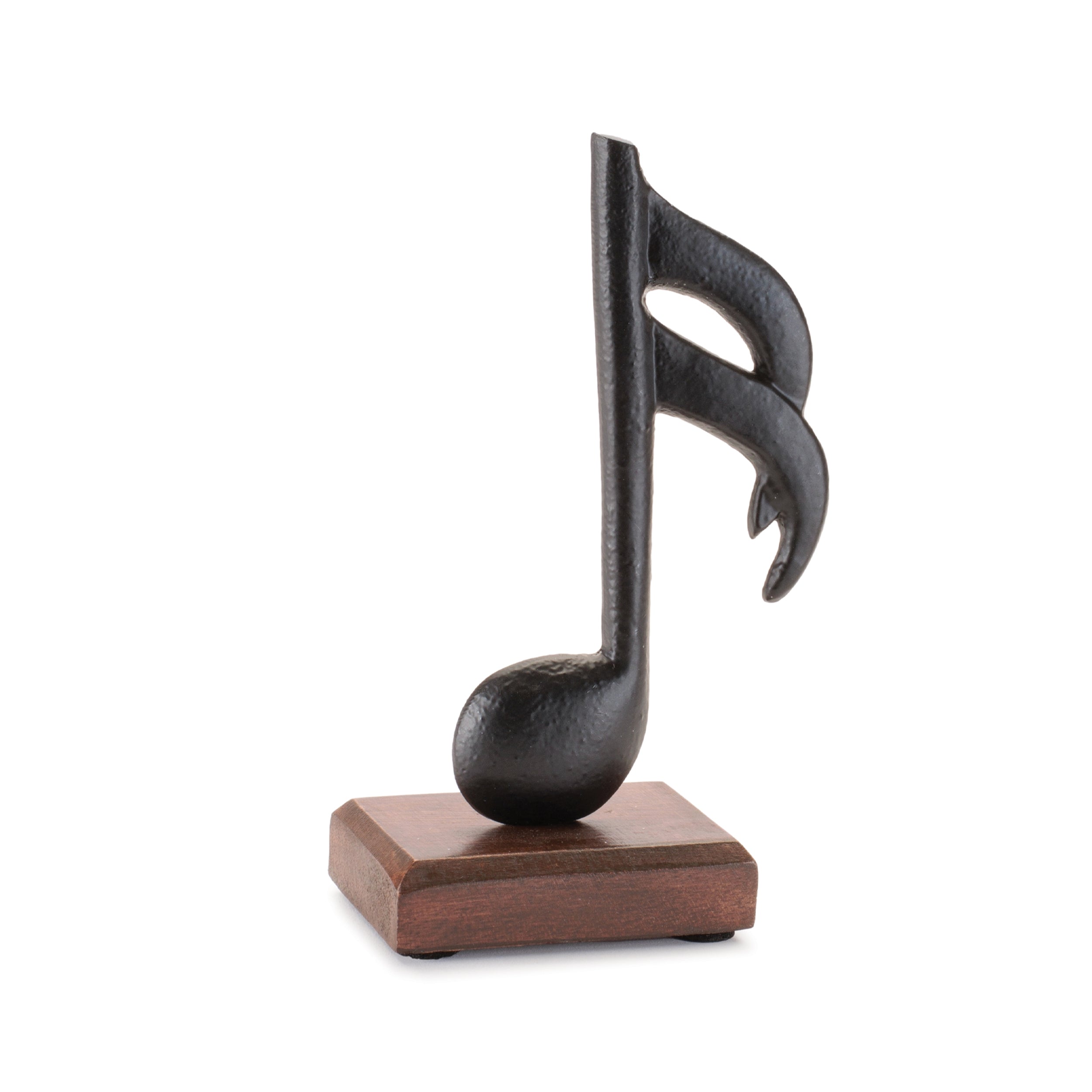 Metal Music Note on Wood Base (Set of 3)