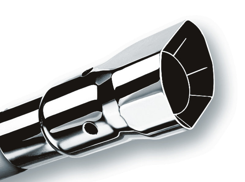 Borla Universal Polished Tip Single Square Angle-Cut Intercooled (inlet 2 1/4in. Outlet 2 1/2 x 2 3/ 20115