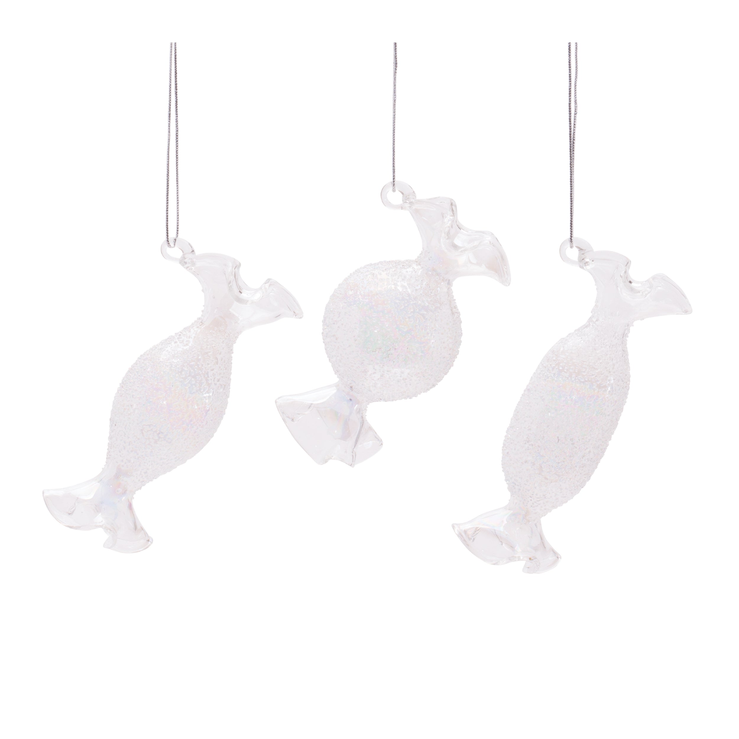 Glass Candy Ornament Set of 24