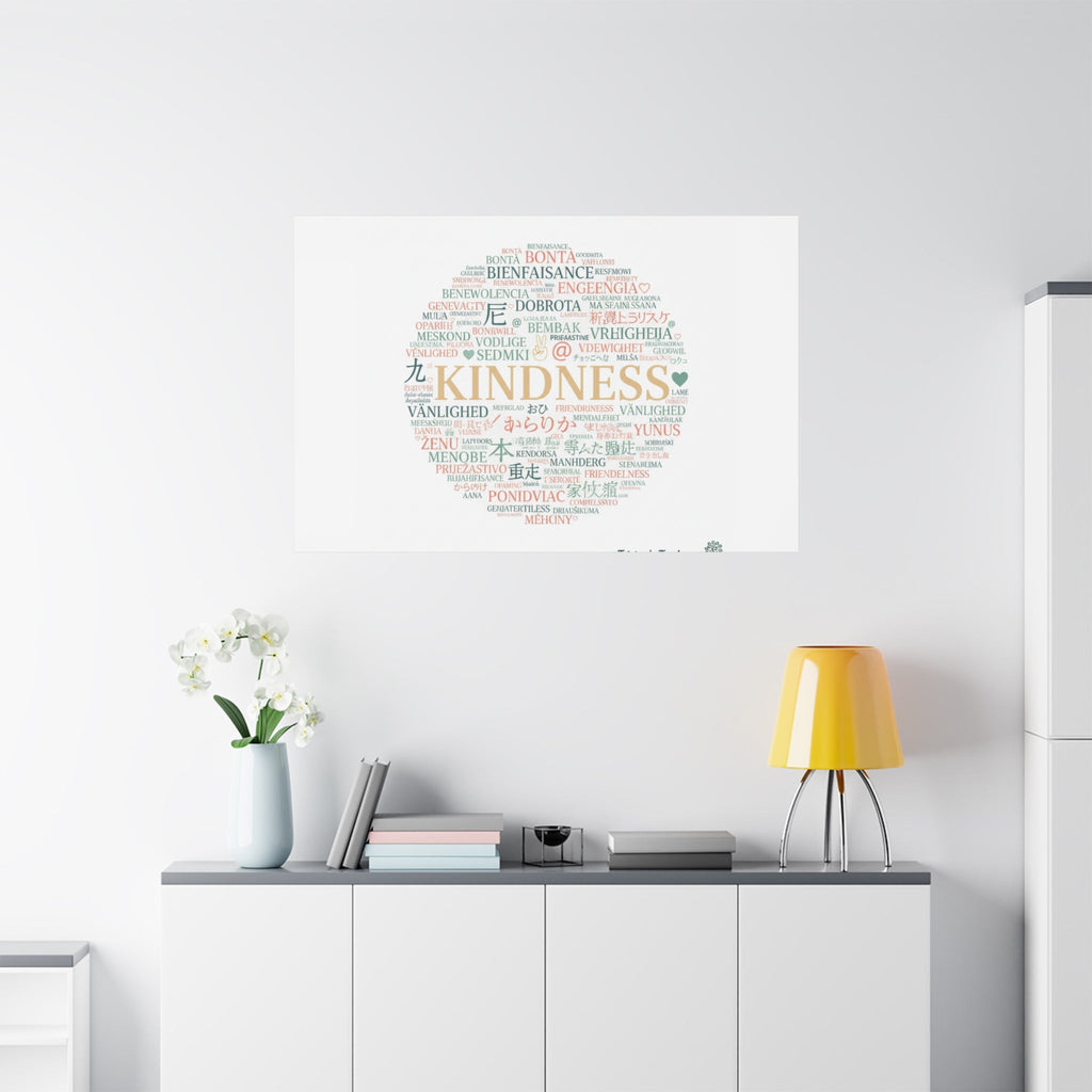 Kindness Word Cloud Canvas | Fresh Start Minimalist Wall Art