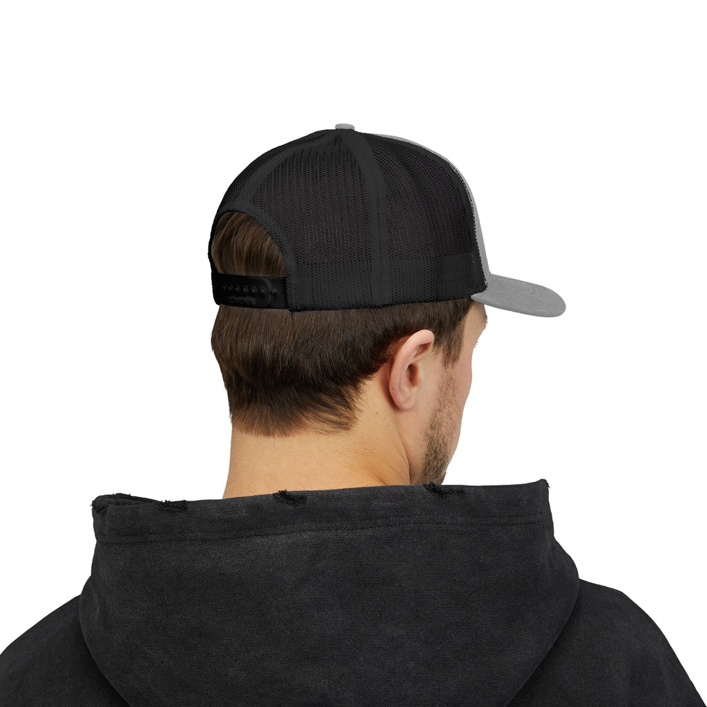 Trucker Cap — Gold Floral Mandala Patch Snapback