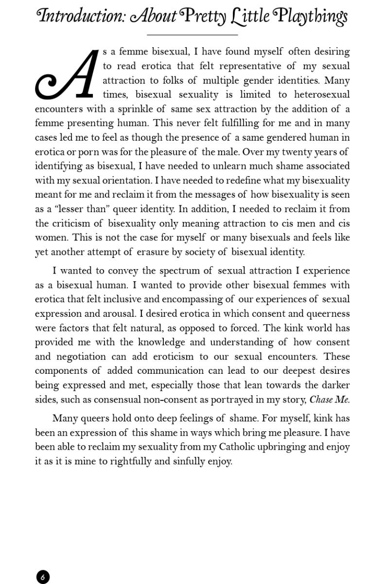 Zine - Pretty Little Playthings: Queer, Kinky Stories (Queer Smut) - By Jessi Joan