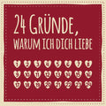 24 Gründe, warum ich dich liebe: Adventskalender zum Ausfüllen, Eintragen, Verschenken - Geschenk für Paare, Partnerin, Freund, Freundin (Advent) (German Edition)