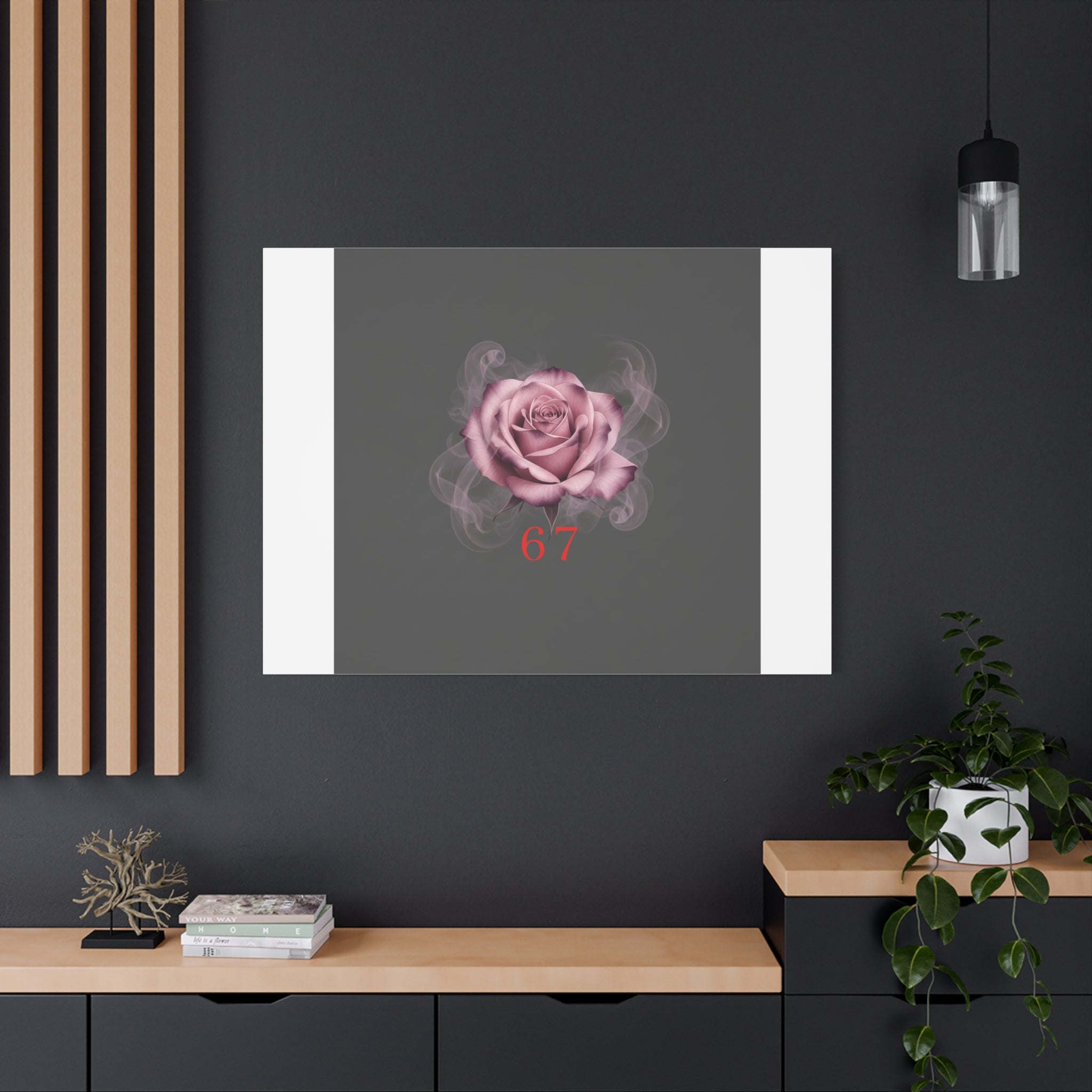 6 7 Valentine's Canvas | Viral Gothic Rose Wall Art | 6 7 Meaning Dark Romance