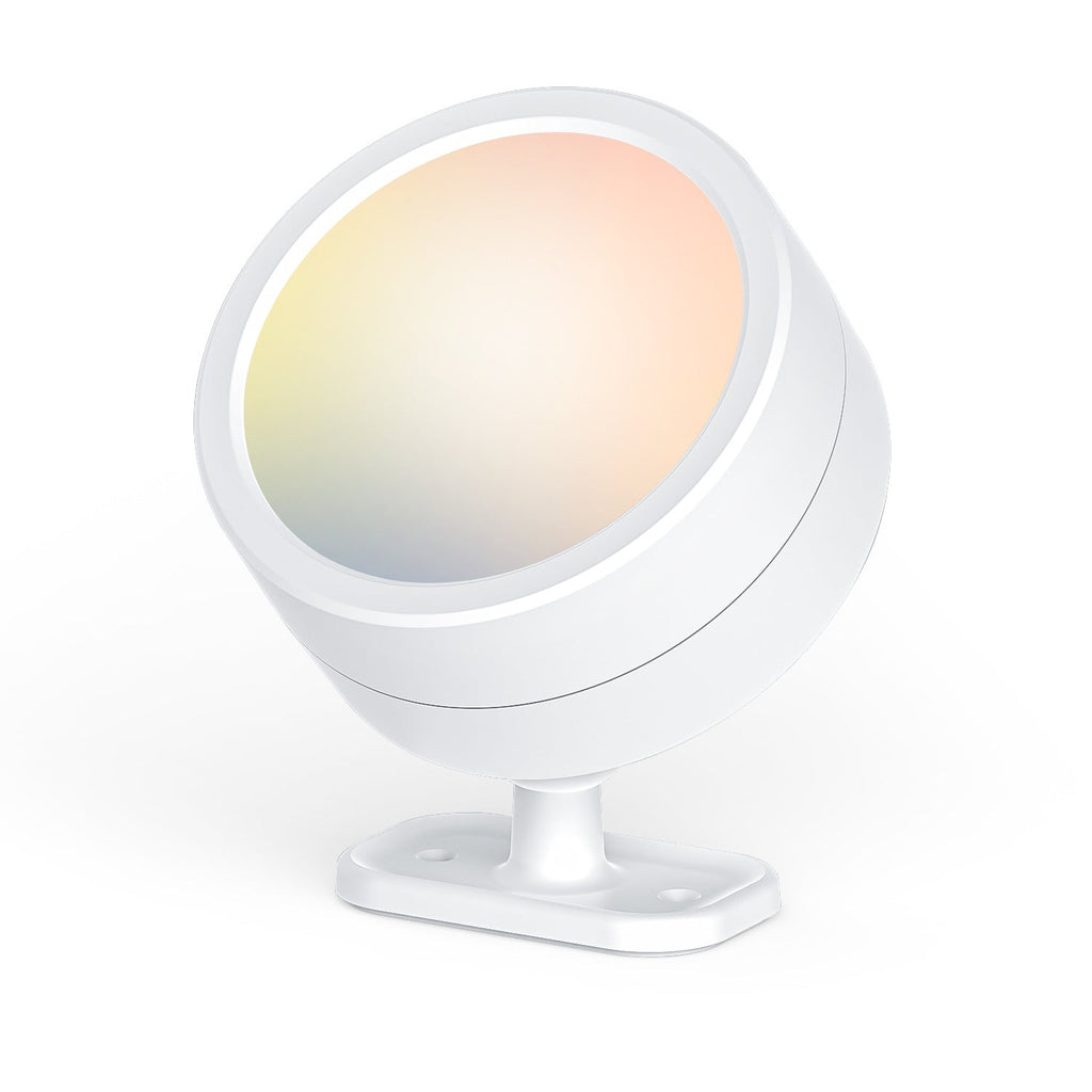 Home Ornaments Lighting Round Rotatable Bedside Wall Lamp