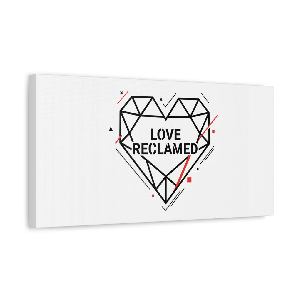 Love Reclaimed Canvas | modern heart design, minimalist love icon