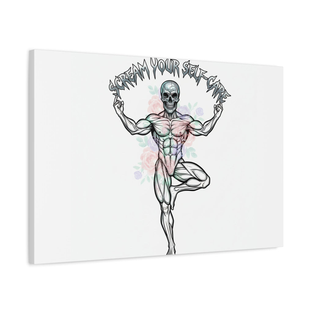 Scream Your Self-Care Canvas | Heavy Metal Wellness, Gothic Wellness Quote