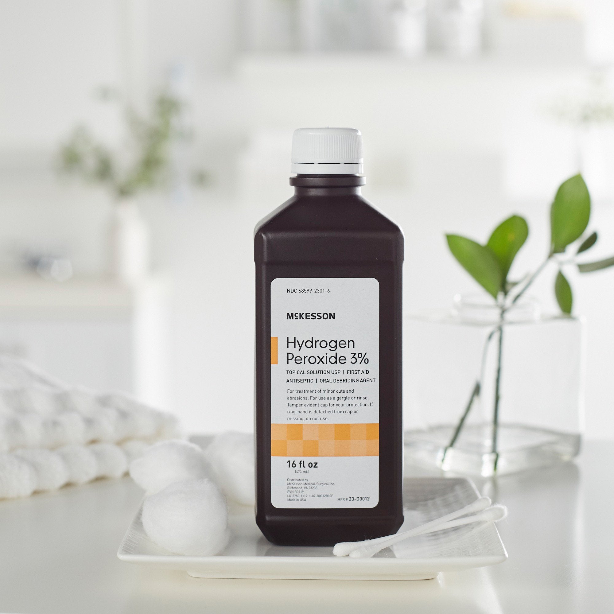 McKesson Hydrogen Peroxide Antiseptic, 16-ounce bottle 23-D0012
