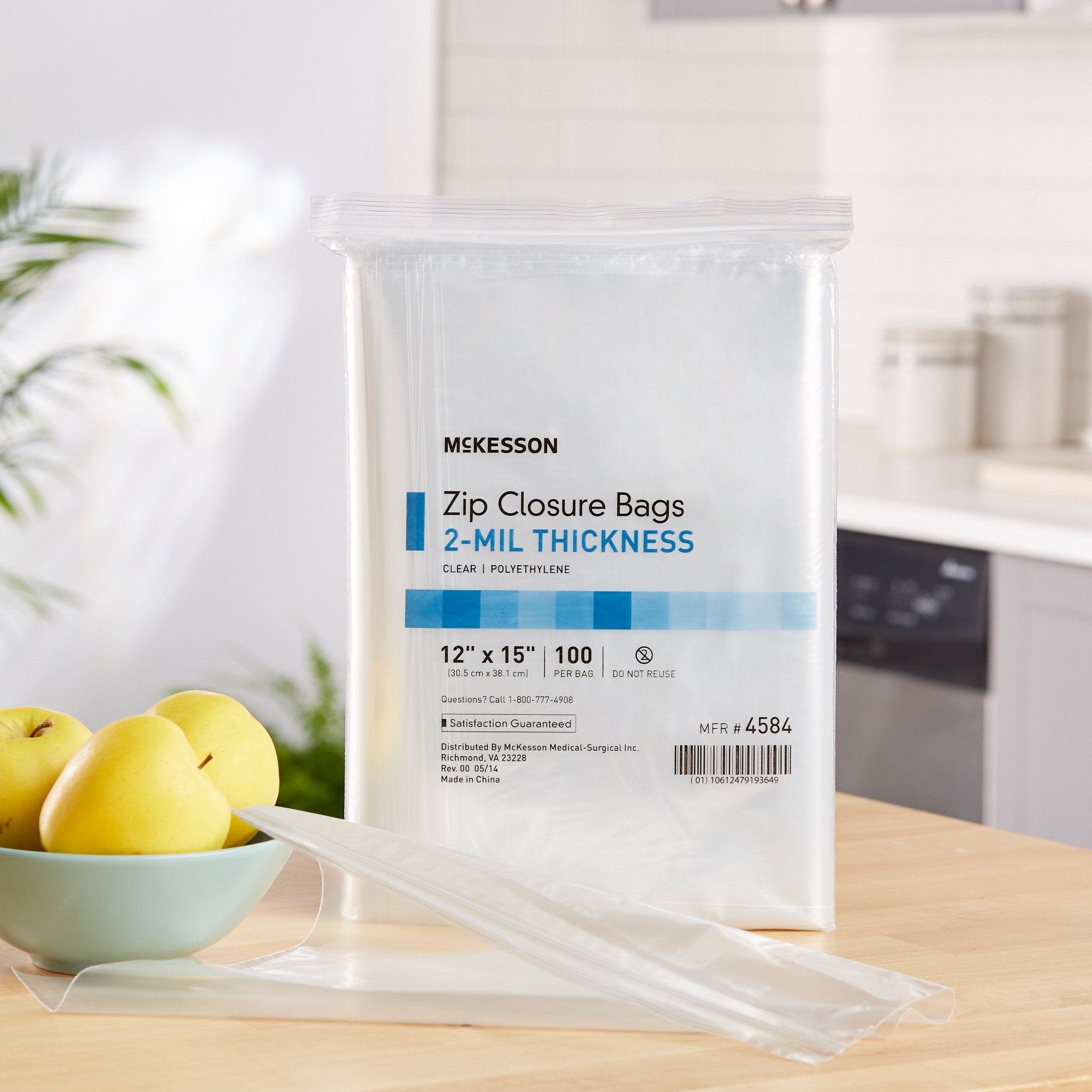 McKesson Zip Closure Bag, 12 X 15 Inches 4584