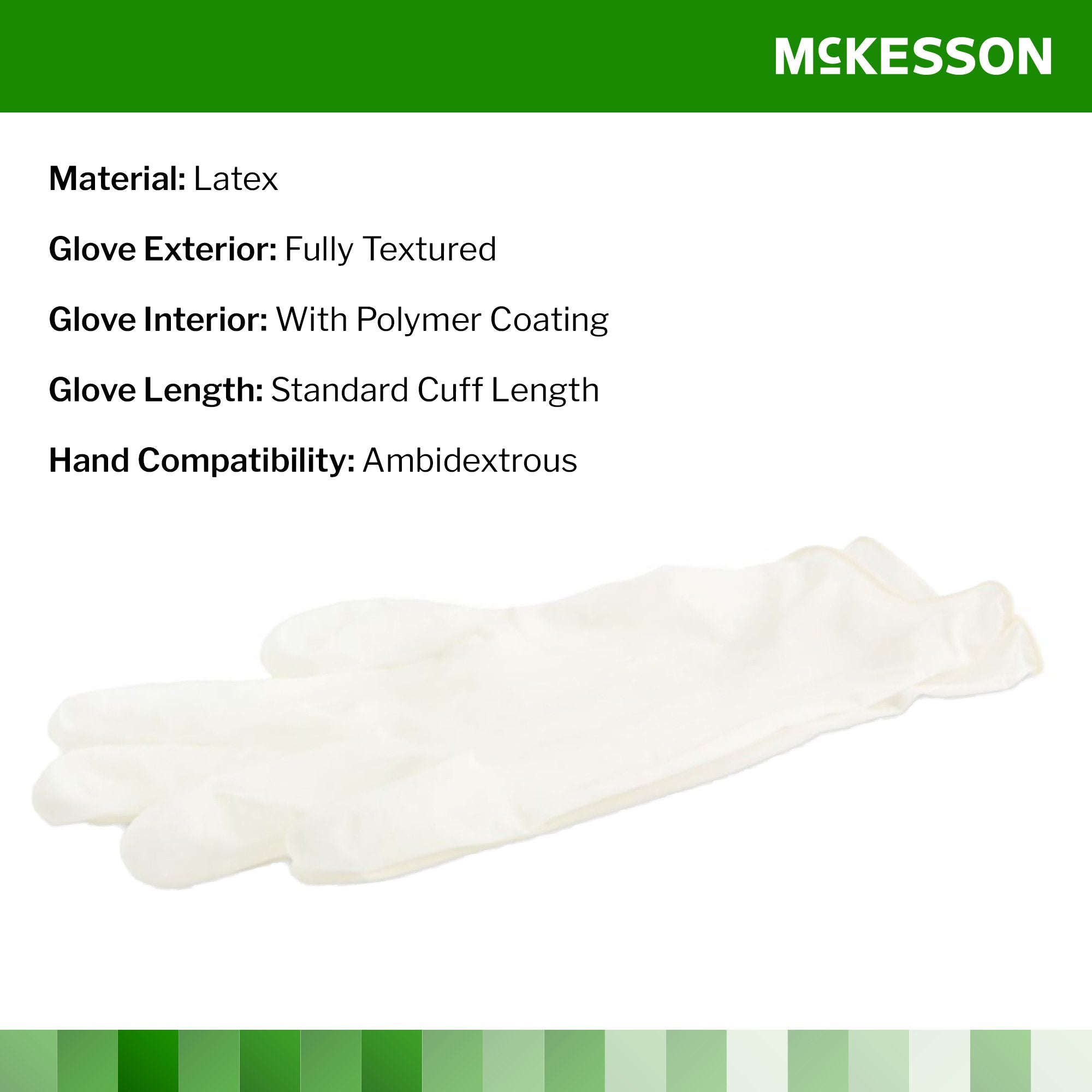 McKesson Confiderm® Latex Exam Glove, Medium, Ivory 14-1382