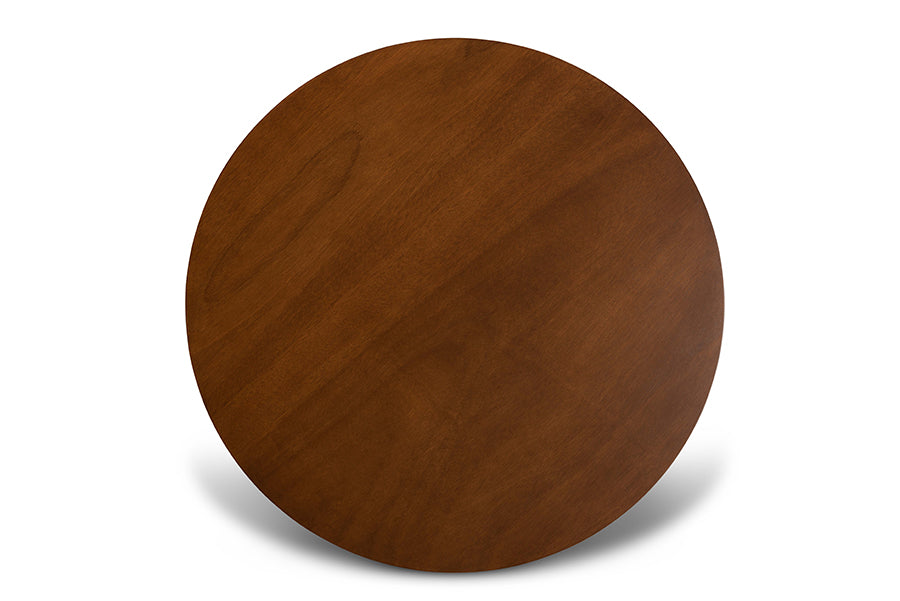 Baxton Studio Beth Modern and Contemporary Grey Fabric Upholstered and Walnut Brown Finished Wood 5-Piece Dining Set