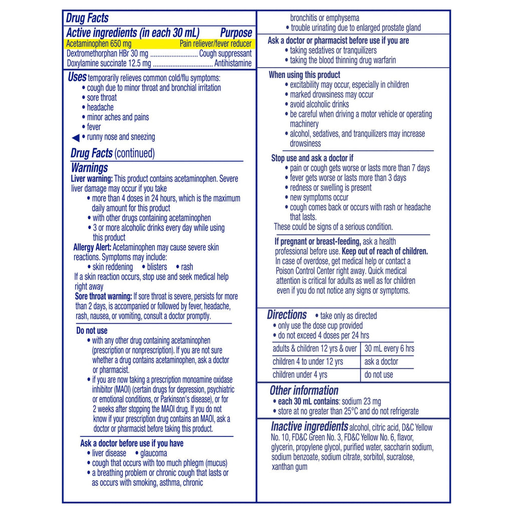 Vicks NyQuil Cold & Flu Nighttime Relief Liquid 37000080708