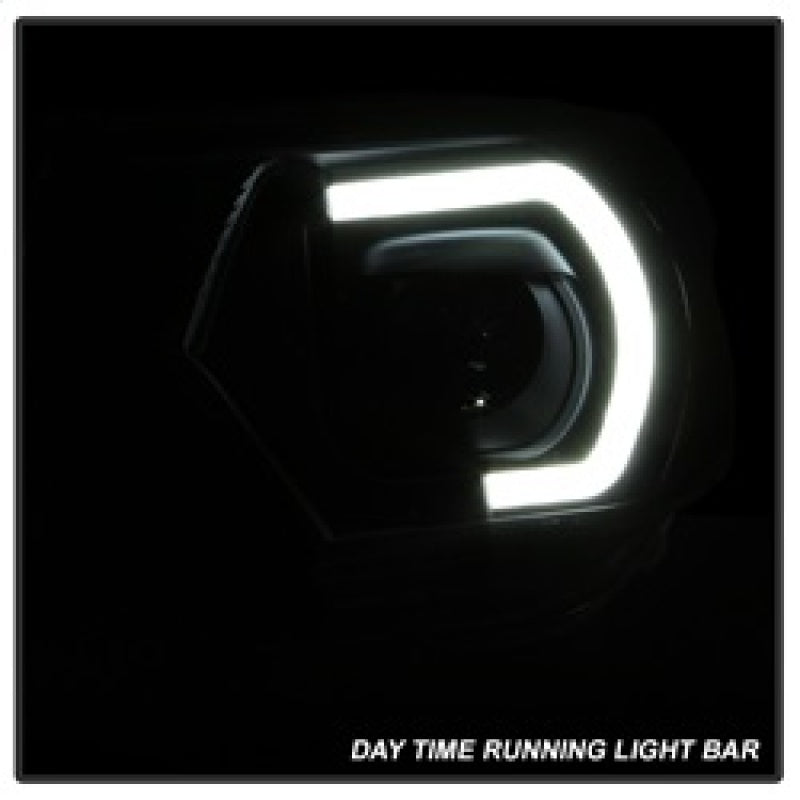 SPYDER xTune Toyota Tacoma 12-15 Headlights - Light Bar DRL - Black PRO-JH-TTA12-LBDRL-BK 9037542