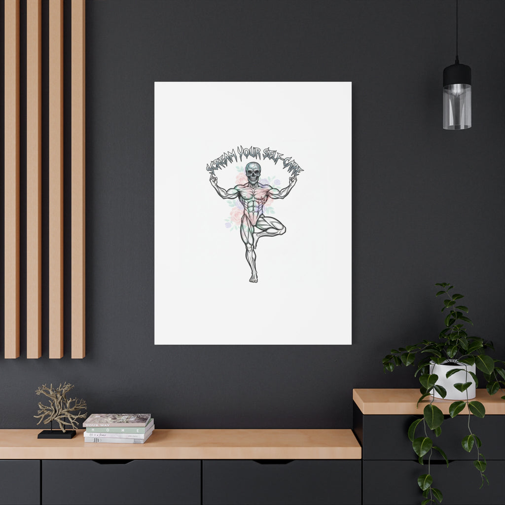 Scream Your Self-Care Canvas | Heavy Metal Wellness, Gothic Wellness Quote