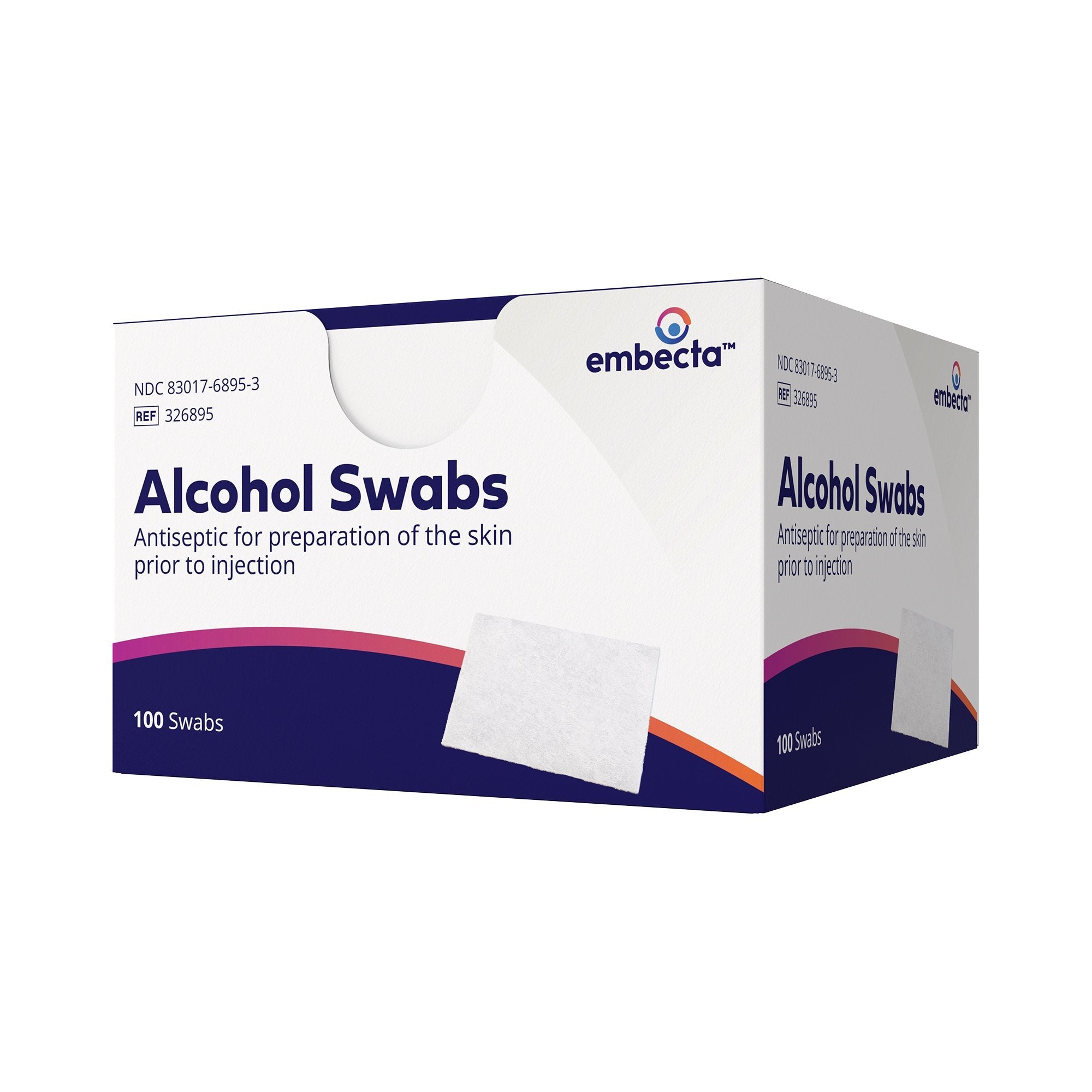 embecta™ Isopropyl Alcohol Prep Pad, 0.75 x 1 Inch 326895
