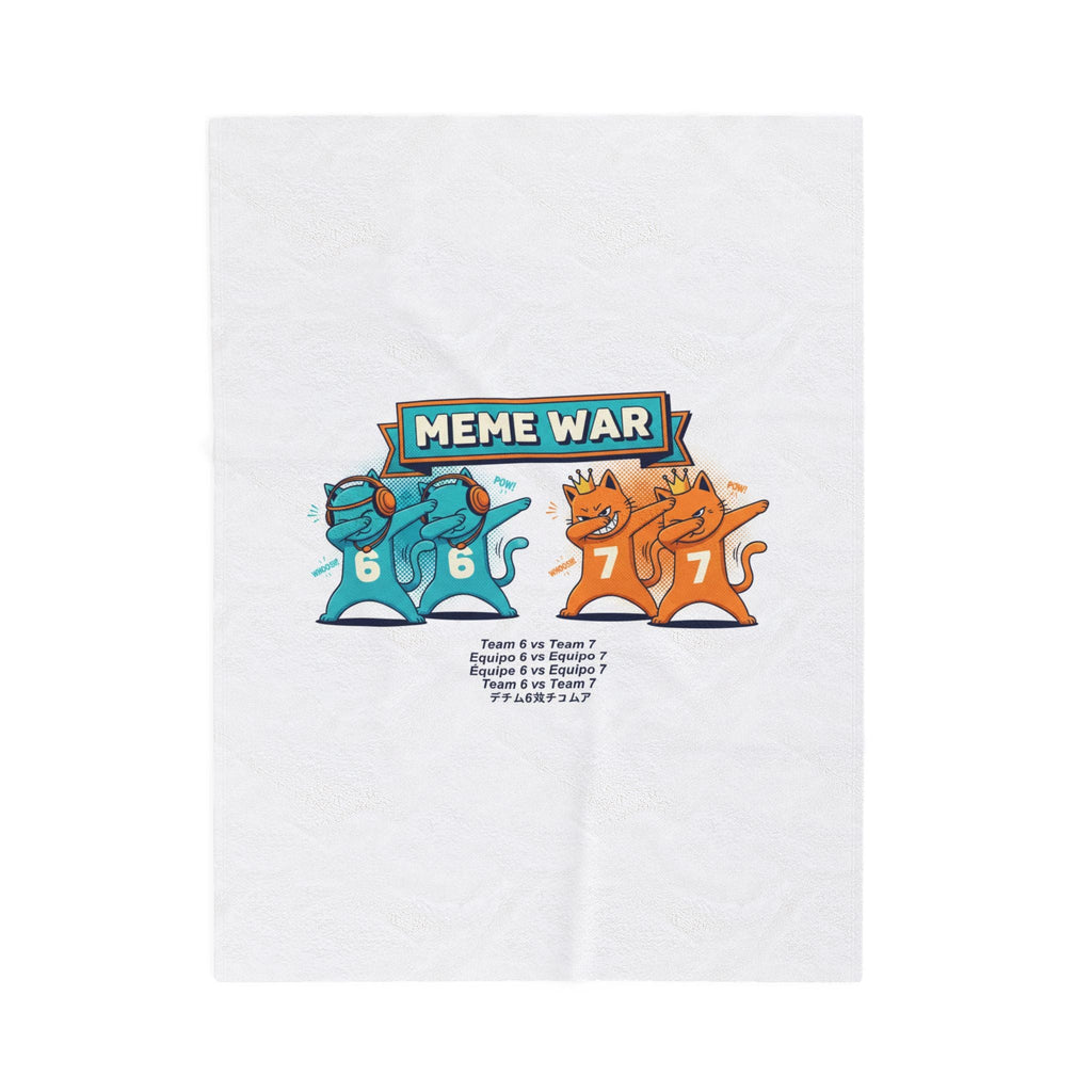 Meme War: Six vs. Seven Plush Blanket