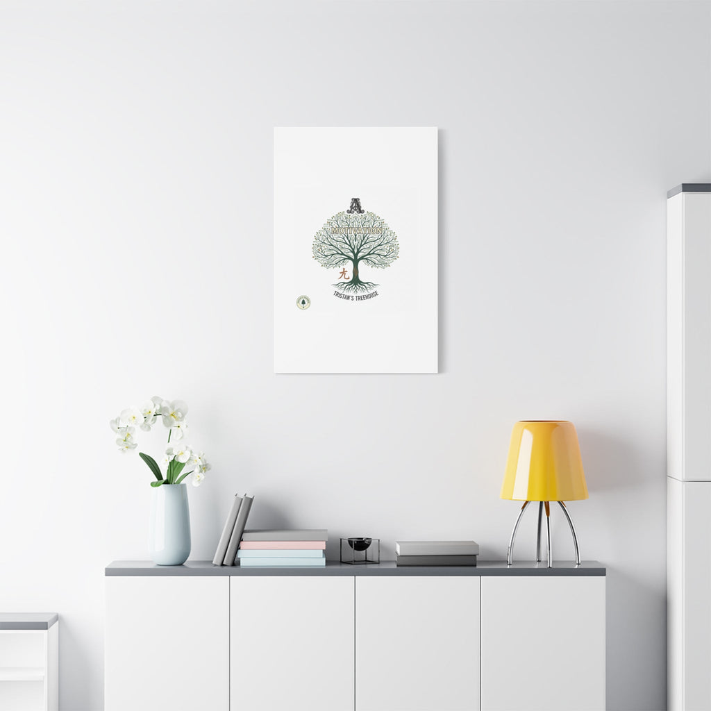 Handwritten Doodle Tree Canvas | Matte Stretched Wall Art